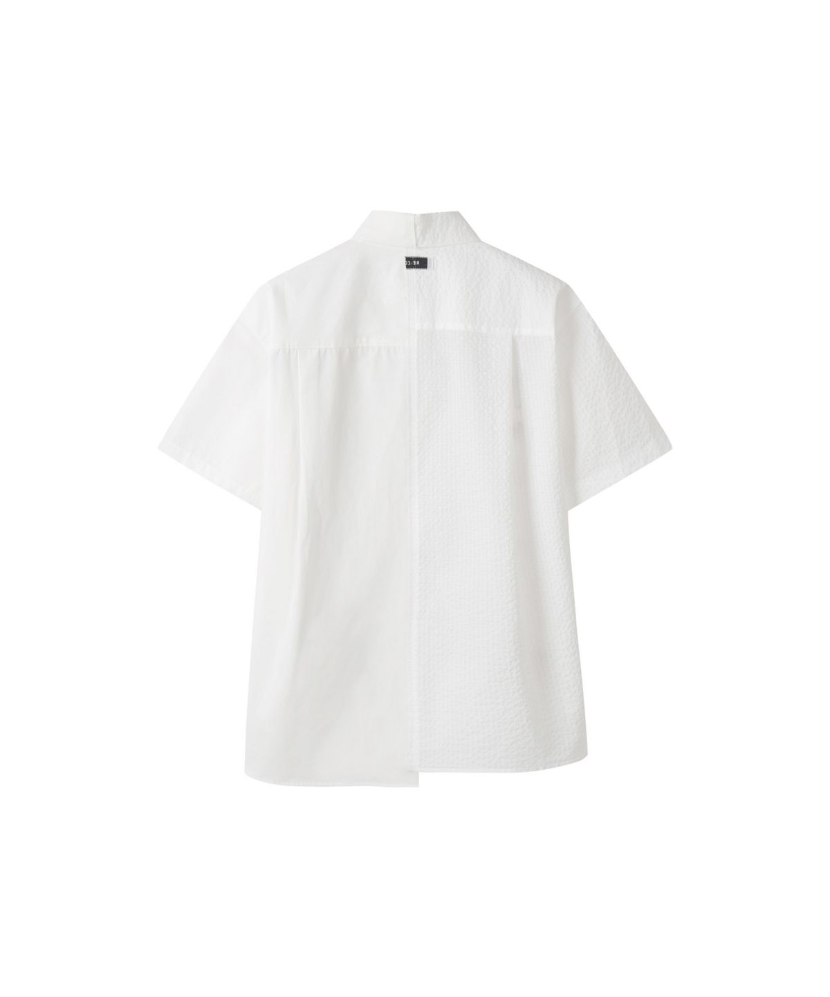 래코드(RECODE) Split Short Sleeve Seersucker Shirt RKSAM26614WHX