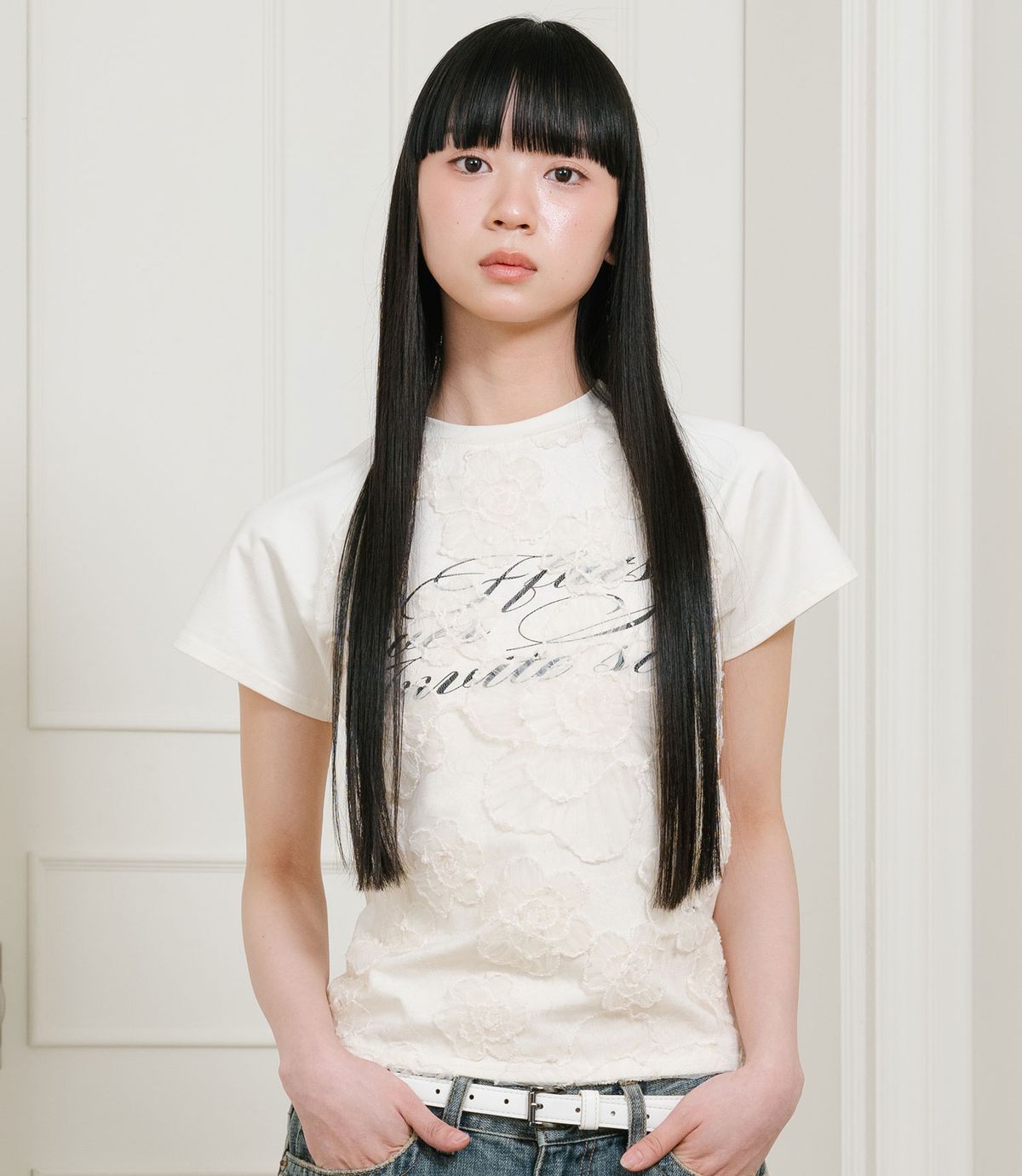 나이스고스트클럽(NICEGHOSTCLUB) FFATS FLOWER SHOP LAYERED TEE_IVORY(NG2GSUT583A)