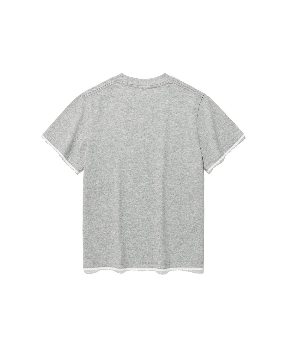 나이스고스트클럽(NICEGHOSTCLUB) FFATS FLOWER LOGO LACE TEE_GREY(NG2GSUT586A)