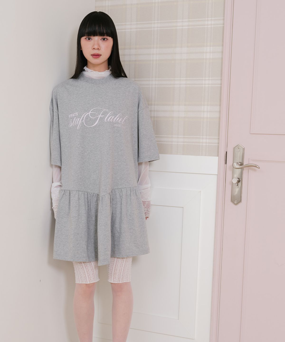 나이스고스트클럽(NICEGHOSTCLUB) FFATS SAILOR DRESS BIG BIG TEE_GREY(NG2GSUT590A)