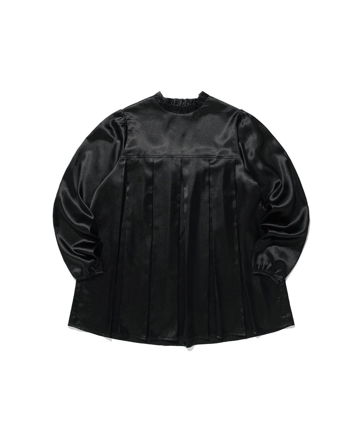 나이스고스트클럽(NICEGHOSTCLUB) FFATS PLEATED PUFF SATIN DRESS_BLACK(NG2GSUPA92A)