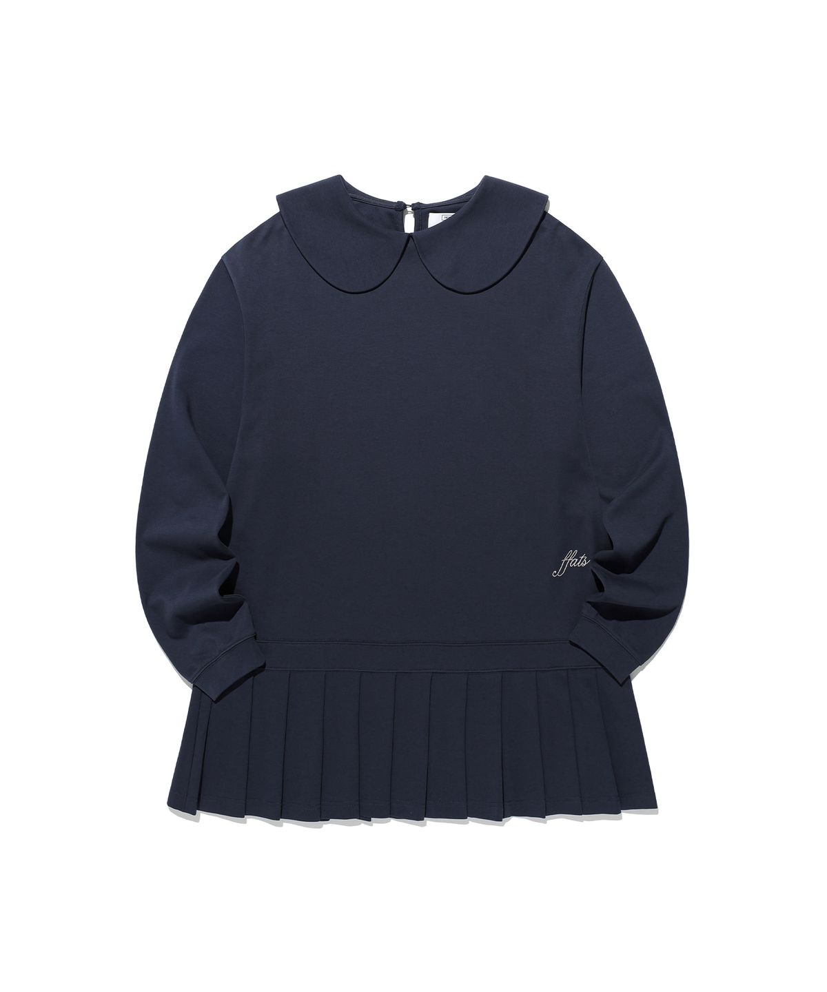 나이스고스트클럽(NICEGHOSTCLUB) FFATS PLEATED MIDI DRESS L/S TEE_NAVY(NG2GSUPA94A)