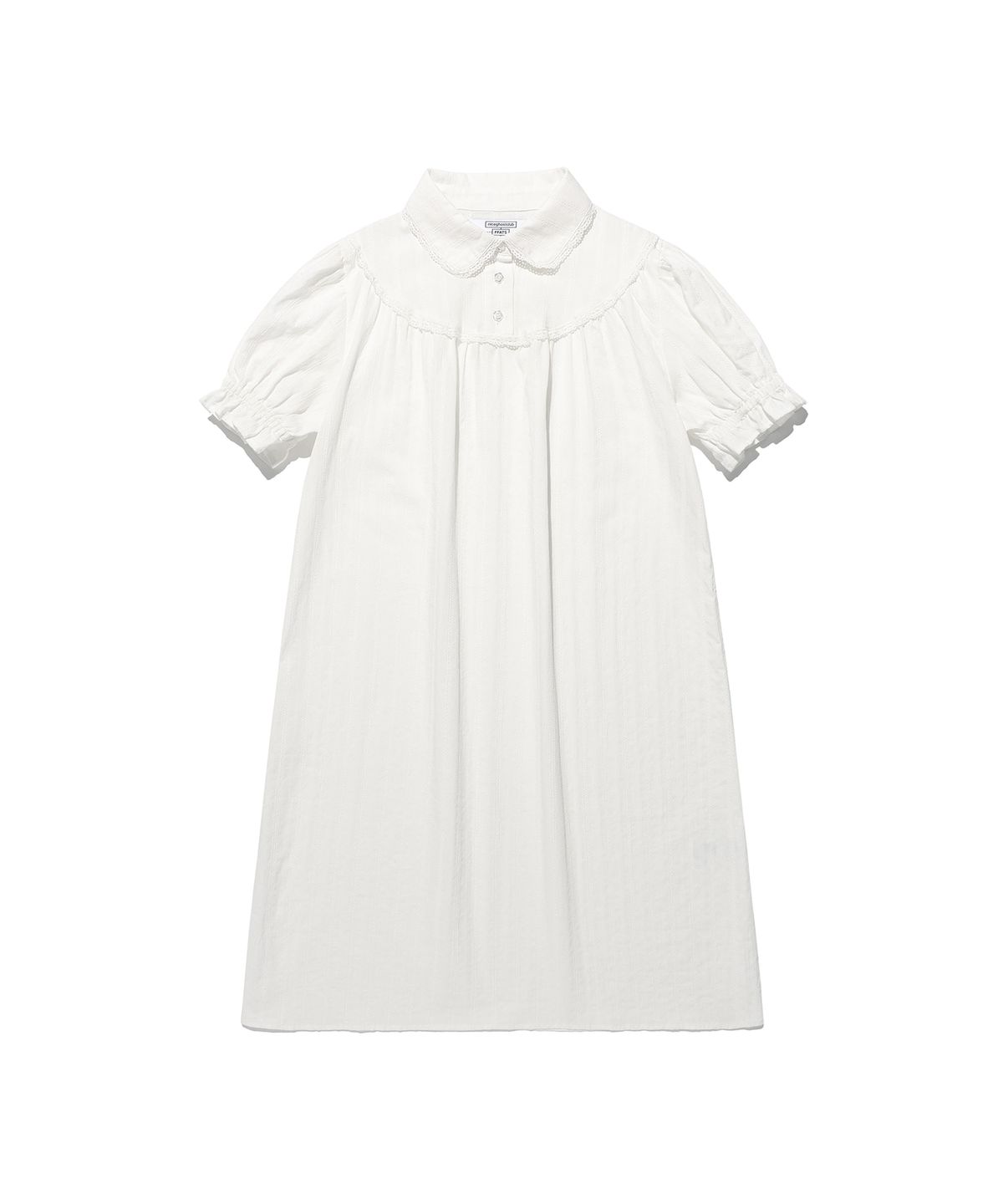 나이스고스트클럽(NICEGHOSTCLUB) FFATS SHIRRING PUFF DRESS_WHITE(NG2GSUPA93A)