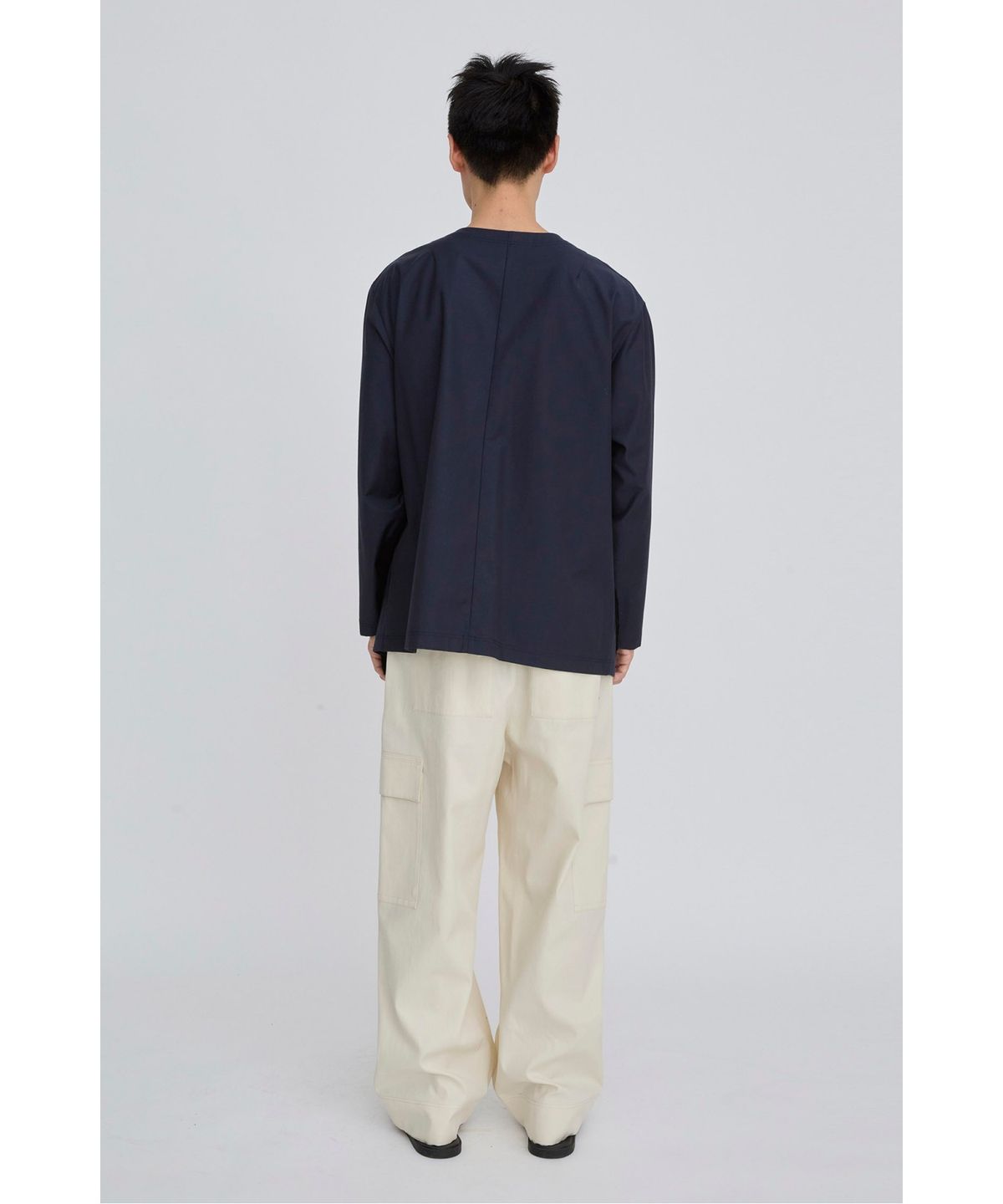 래코드(RECODE) Shirt Mixed Knit Top RKWAS26631BKX
