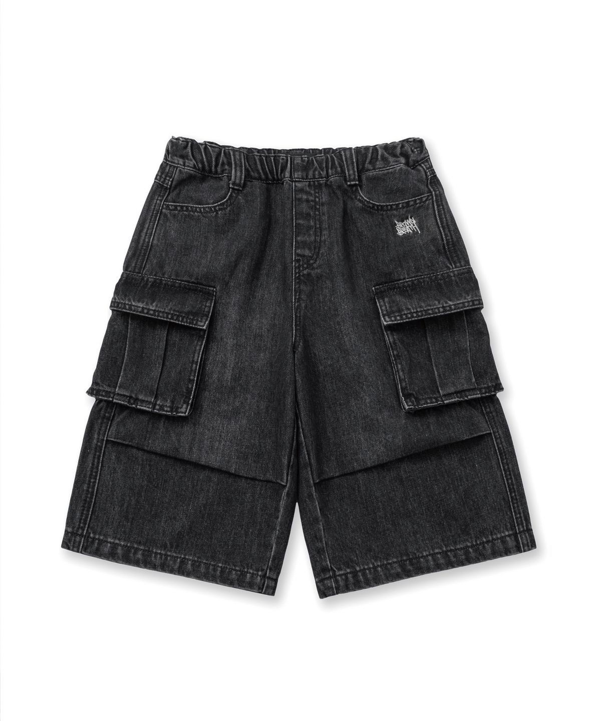 브라운브레스 키즈(BROWNBREATH KIDS) KIDS BERMUDA CARGO DENIM PANTS - BLACK