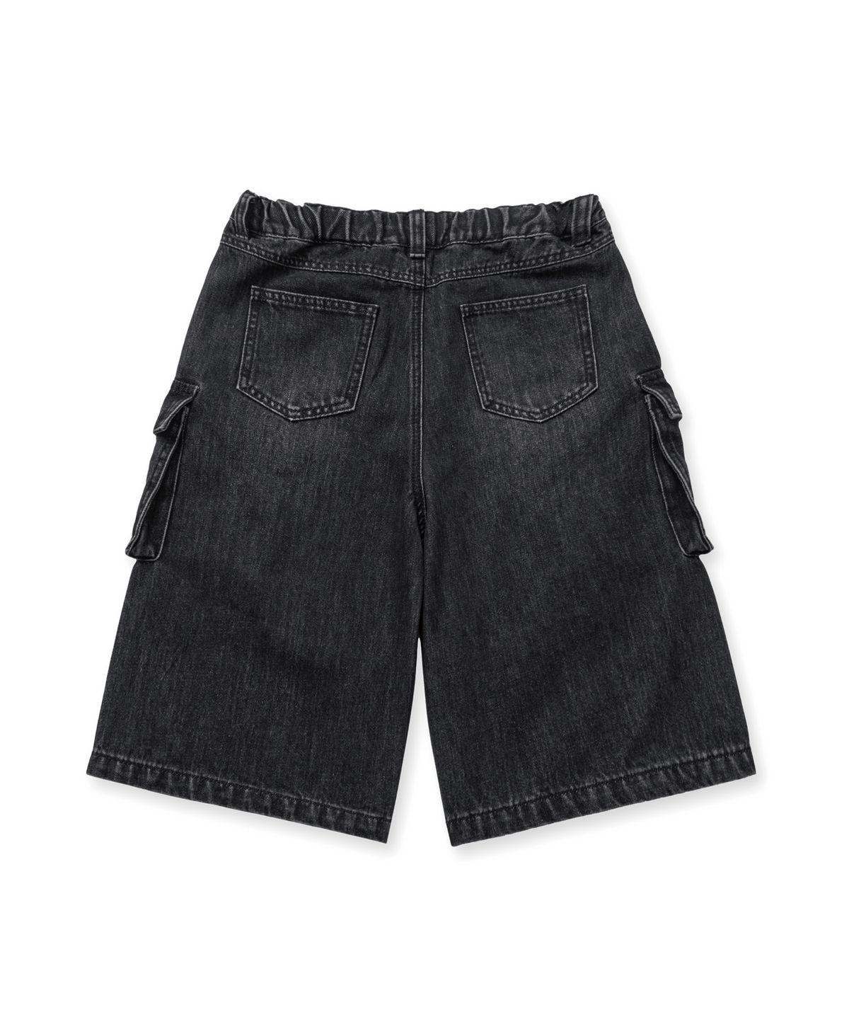 브라운브레스 키즈(BROWNBREATH KIDS) KIDS BERMUDA CARGO DENIM PANTS - BLACK