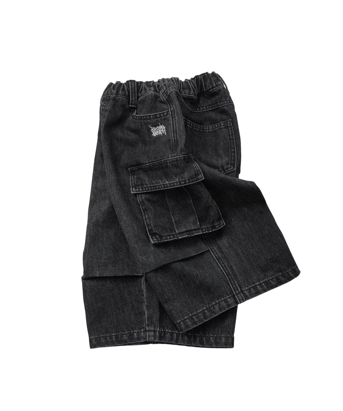 브라운브레스 키즈(BROWNBREATH KIDS) KIDS BERMUDA CARGO DENIM PANTS - BLACK