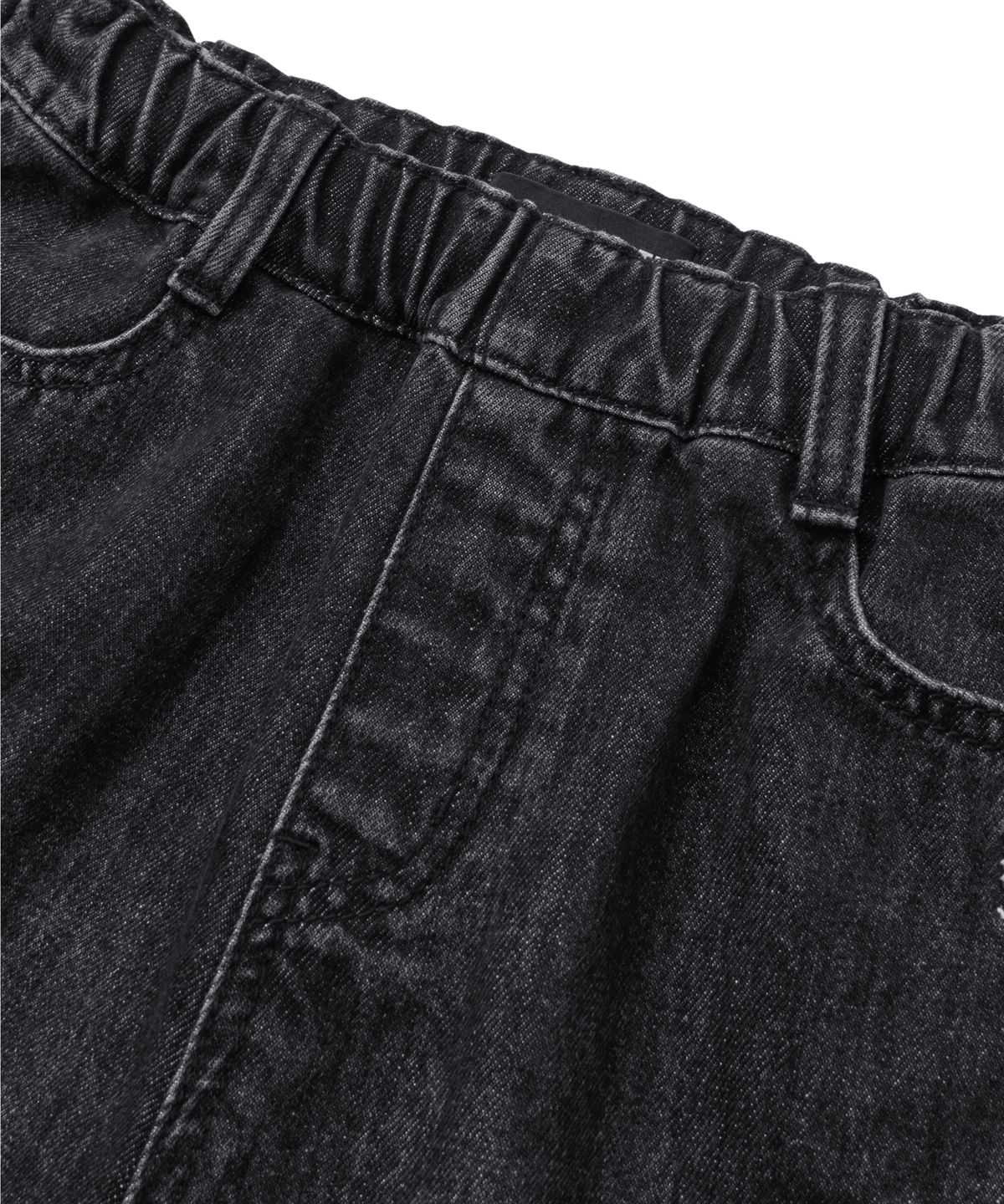브라운브레스 키즈(BROWNBREATH KIDS) KIDS BERMUDA CARGO DENIM PANTS - BLACK