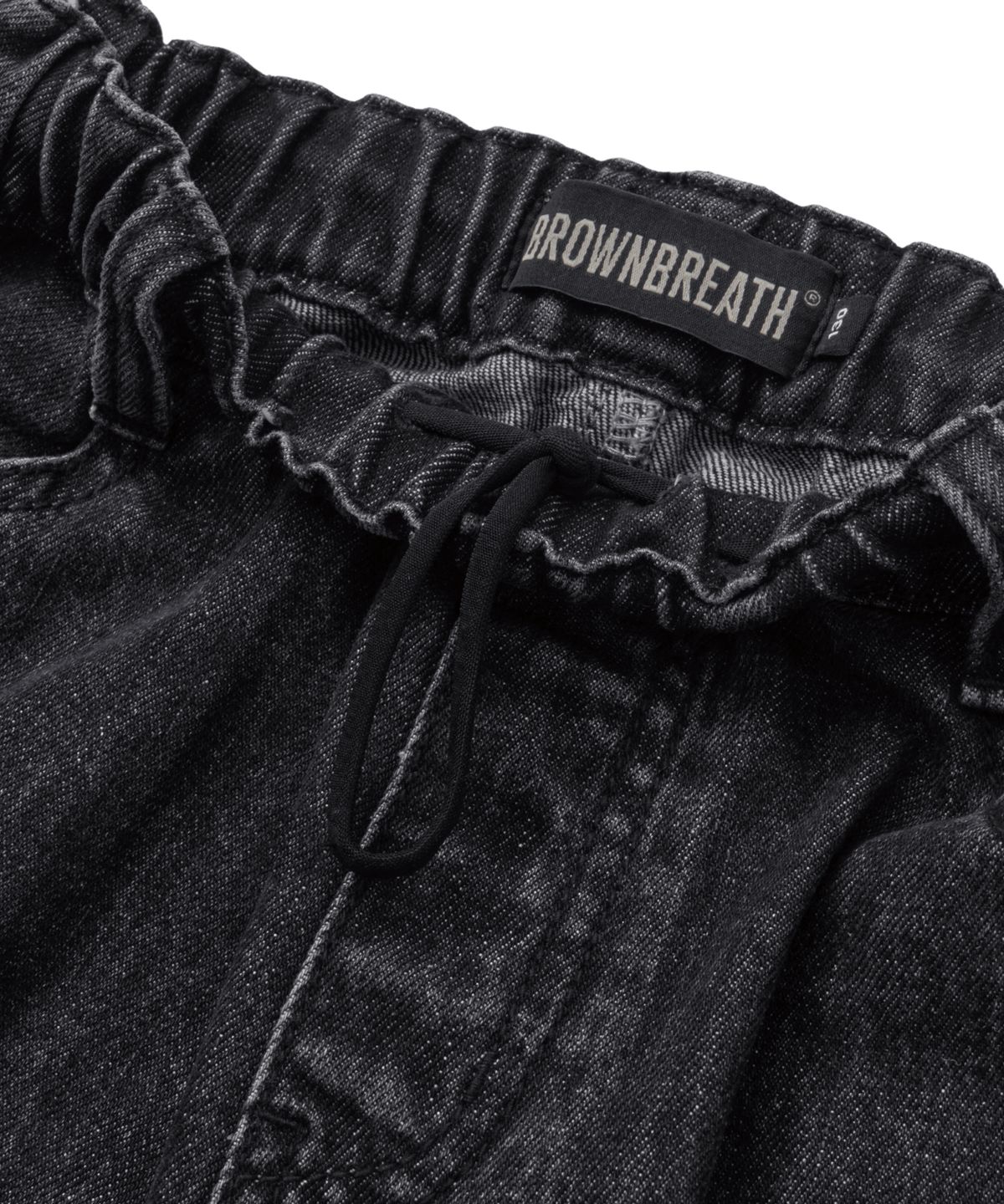 브라운브레스 키즈(BROWNBREATH KIDS) KIDS BERMUDA CARGO DENIM PANTS - BLACK