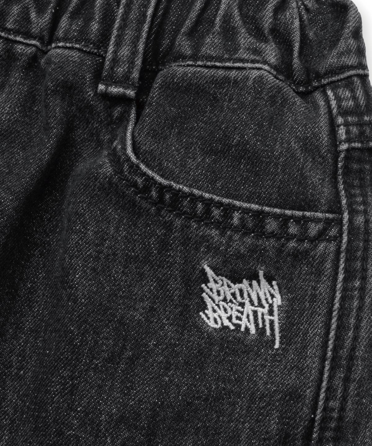 브라운브레스 키즈(BROWNBREATH KIDS) KIDS BERMUDA CARGO DENIM PANTS - BLACK