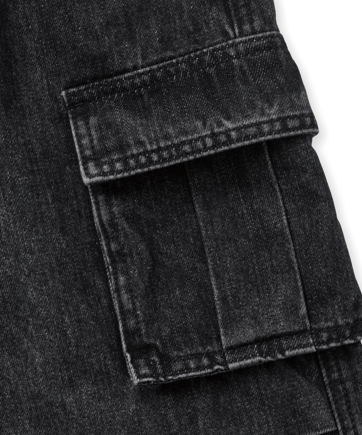 브라운브레스 키즈(BROWNBREATH KIDS) KIDS BERMUDA CARGO DENIM PANTS - BLACK