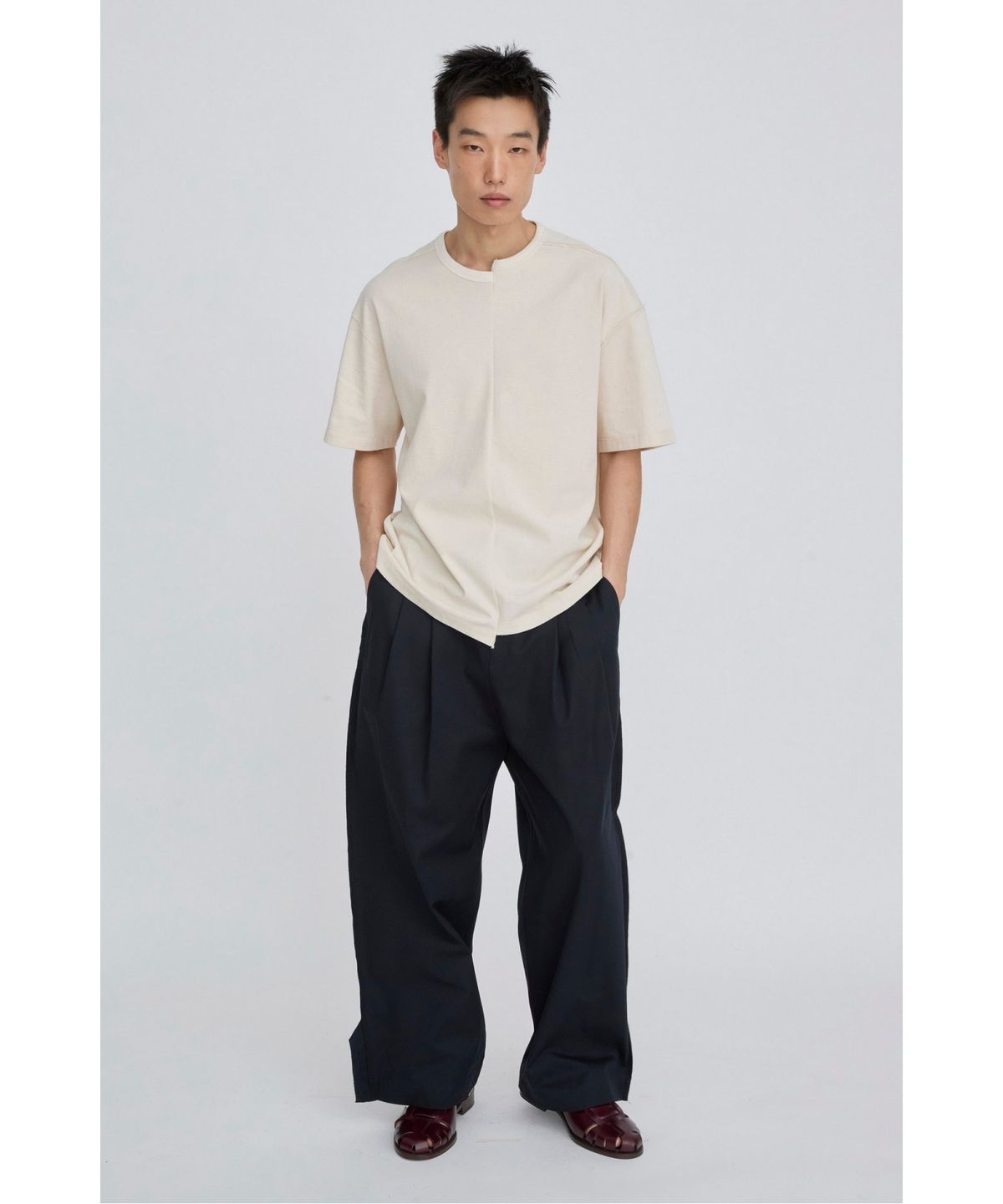 래코드(RECODE) Split T-shirt RKTAM26623WHX