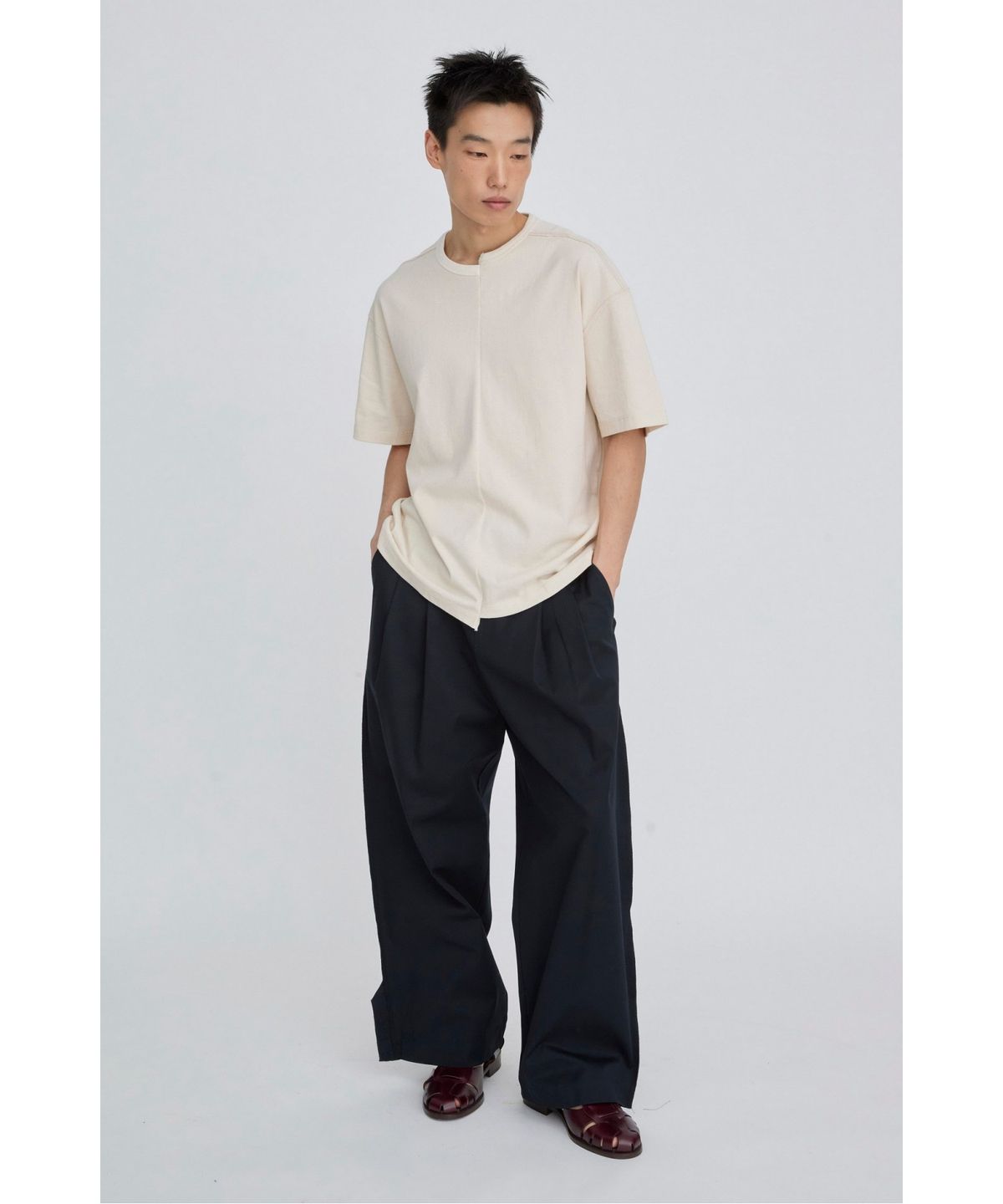 래코드(RECODE) Split T-shirt RKTAM26623WHX