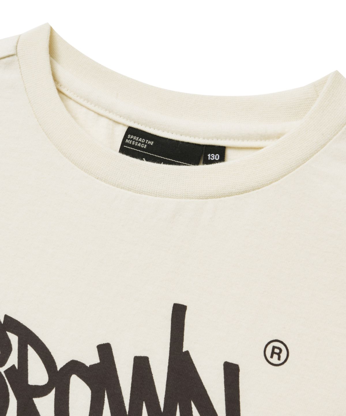 브라운브레스 키즈(BROWNBREATH KIDS) KIDS DELIVERY TAG TEE - CREAM