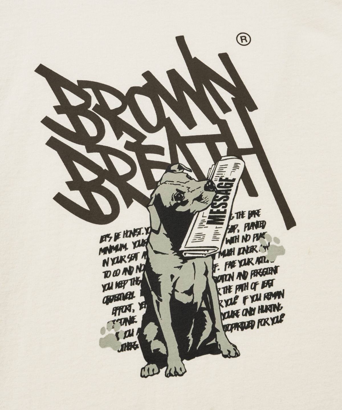 브라운브레스 키즈(BROWNBREATH KIDS) KIDS DELIVERY TAG TEE - CREAM