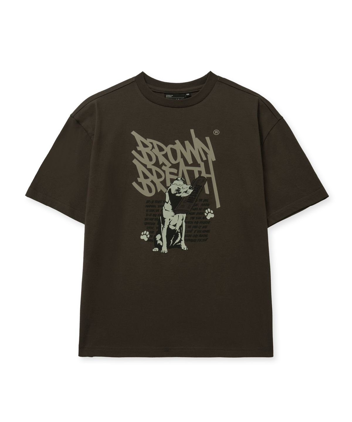 브라운브레스 키즈(BROWNBREATH KIDS) KIDS DELIVERY TAG TEE - BROWN