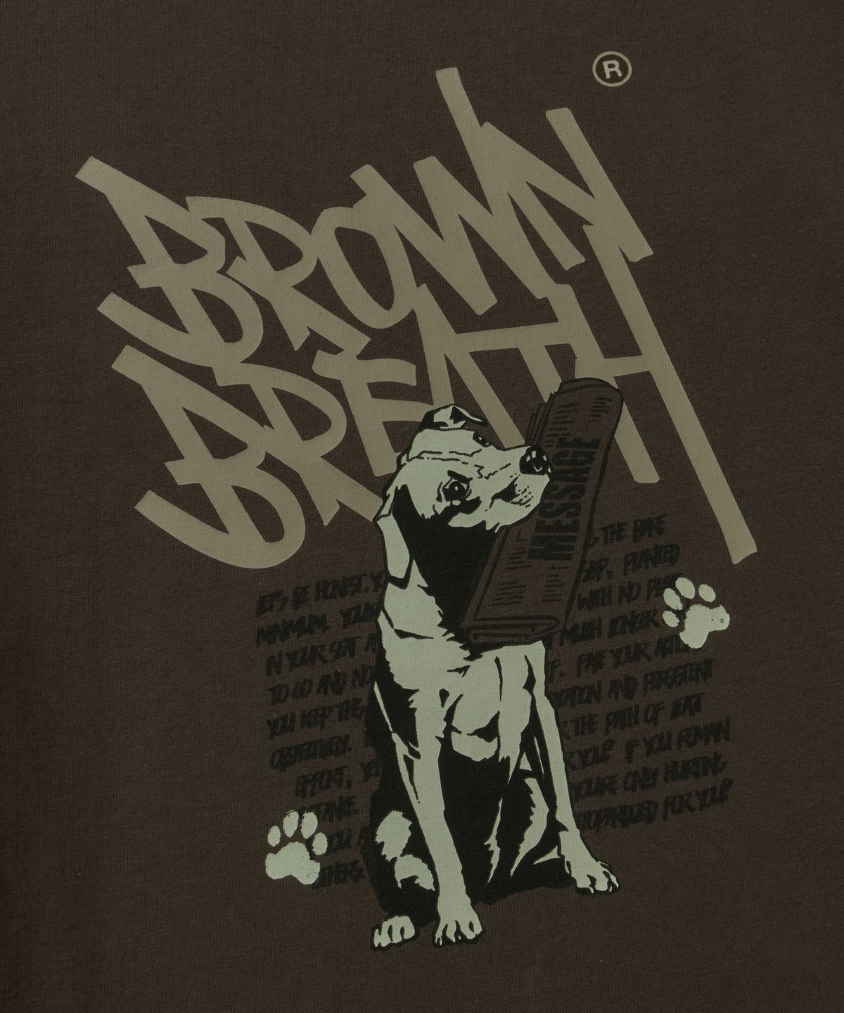브라운브레스 키즈(BROWNBREATH KIDS) KIDS DELIVERY TAG TEE - BROWN