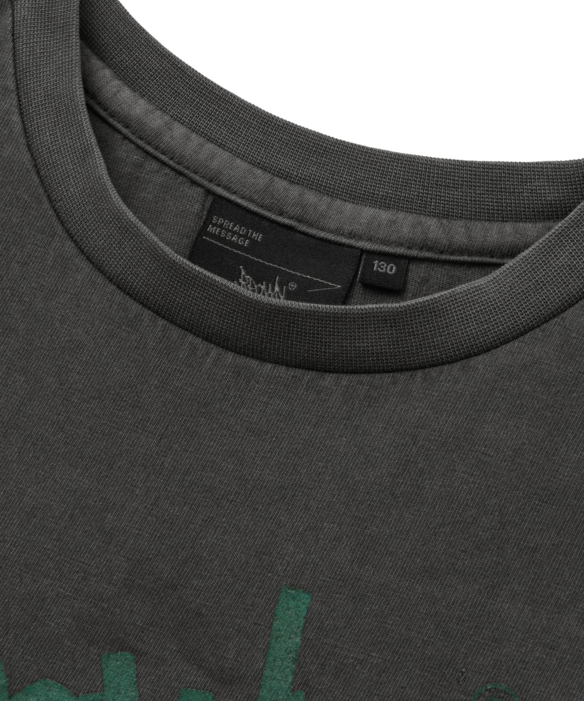 브라운브레스 키즈(BROWNBREATH KIDS) KIDS PIGMENT DELIVERY TAG TEE - CHARCOAL