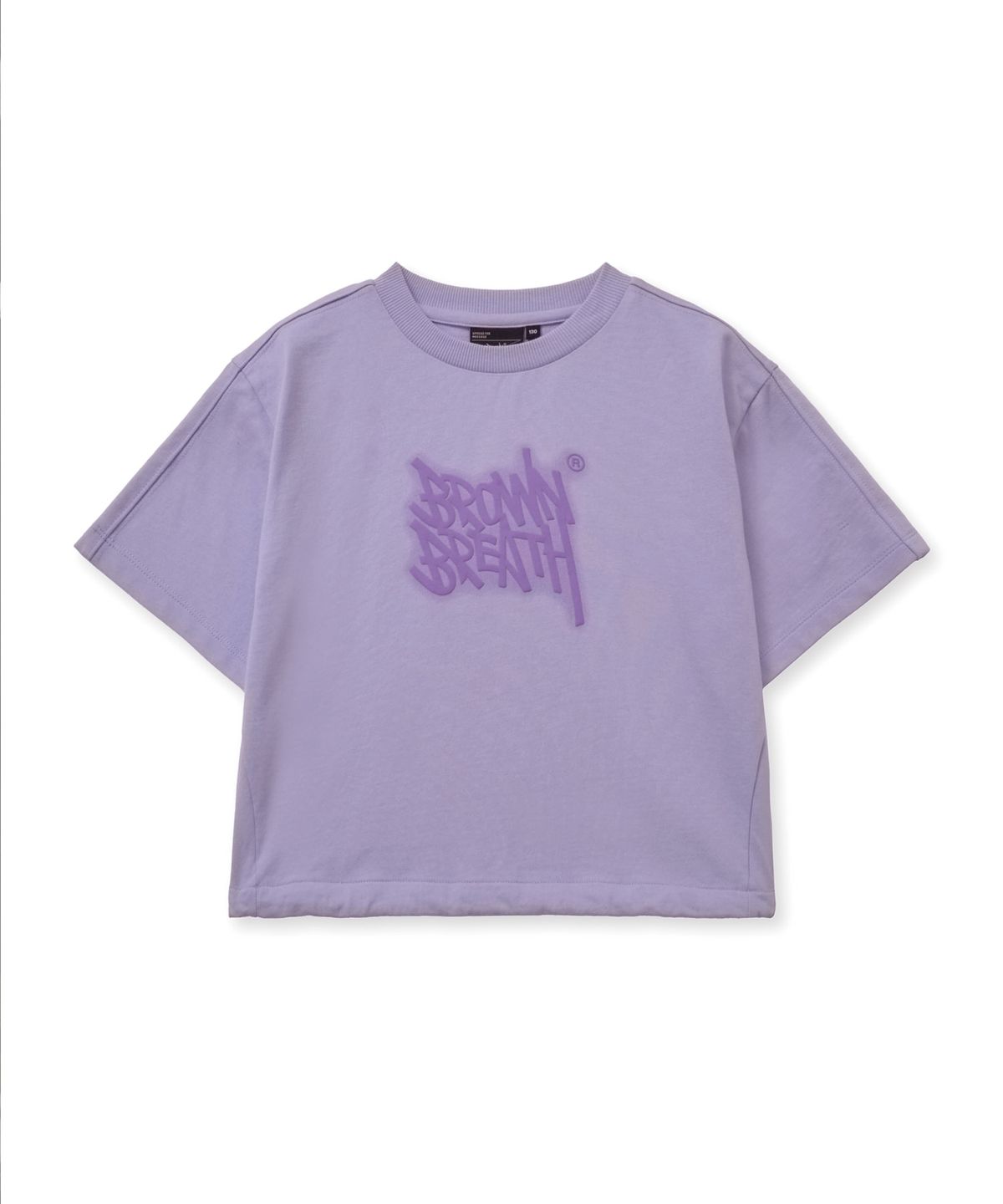 브라운브레스 키즈(BROWNBREATH KIDS) KIDS GIRL TAG CROP MTM TEE - LAVENDER