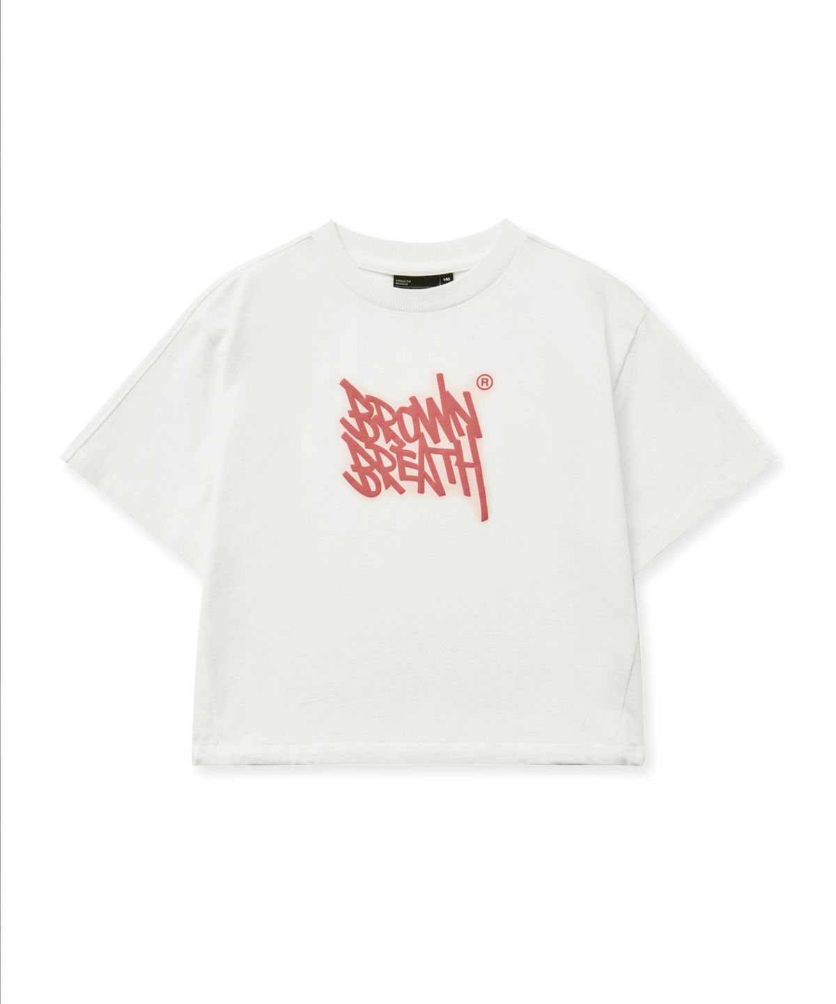 브라운브레스 키즈(BROWNBREATH KIDS) KIDS GIRL TAG CROP MTM TEE - IVORY