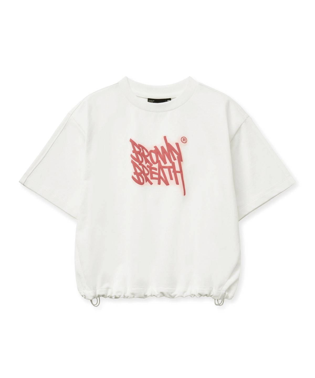 브라운브레스 키즈(BROWNBREATH KIDS) KIDS GIRL TAG CROP MTM TEE - IVORY