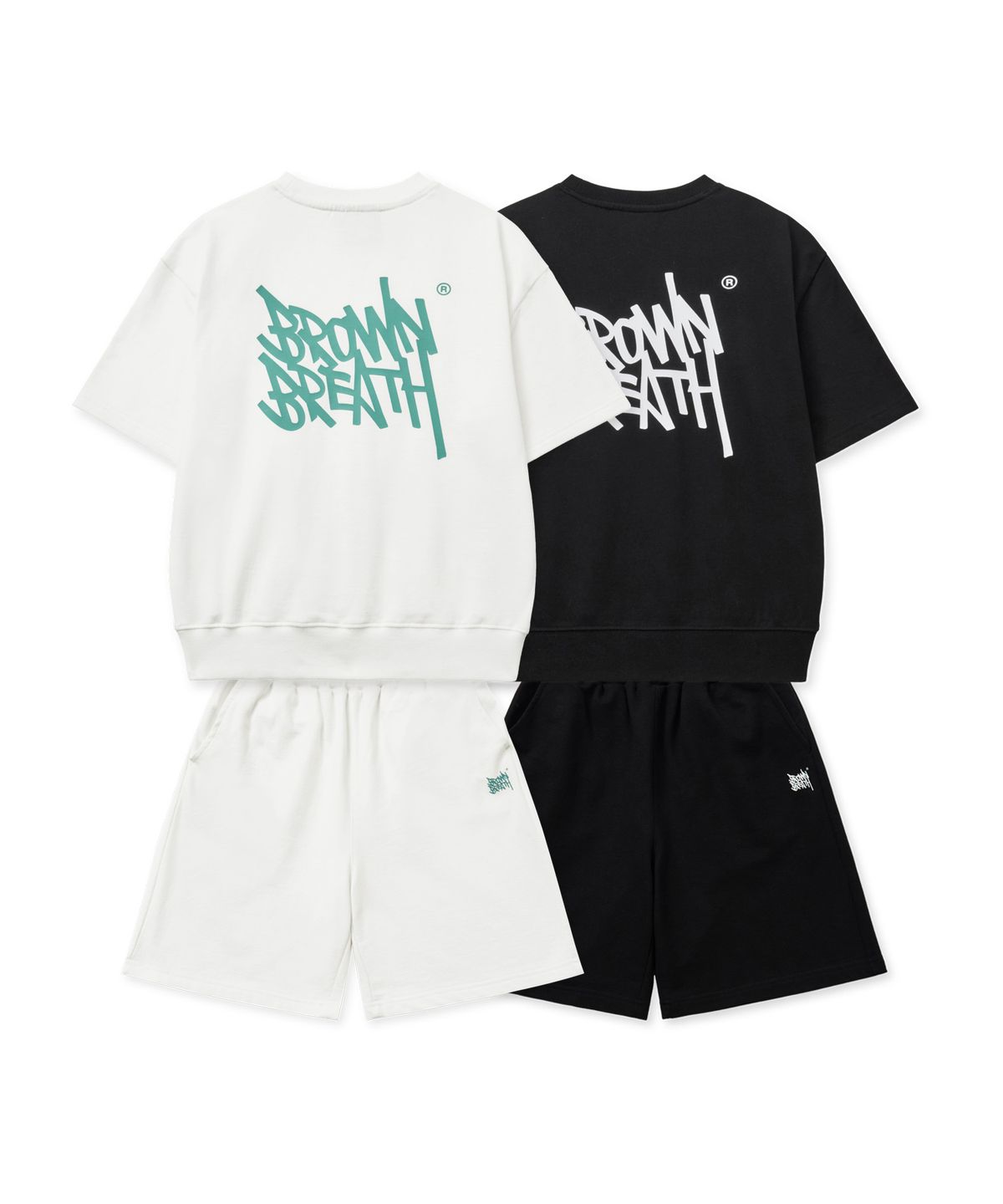 브라운브레스 키즈(BROWNBREATH KIDS) KIDS TAG COTTON MTM SETUP(SHORTS) - 2COLOR