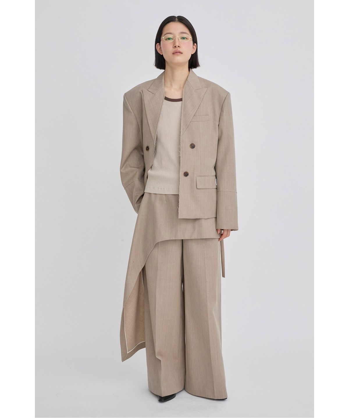 래코드(RECODE) Oversized Raw-Edged Jacket RQJAS26506BEX