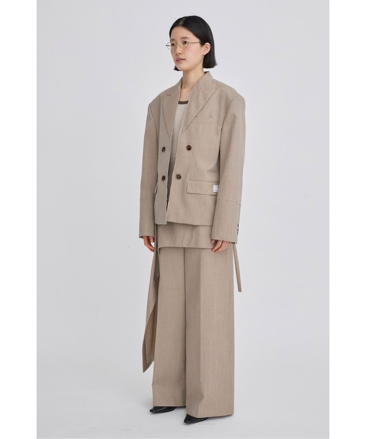 래코드(RECODE) Oversized Raw-Edged Jacket RQJAS26506BEX
