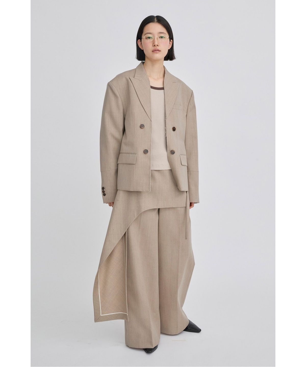 래코드(RECODE) Oversized Raw-Edged Jacket RQJAS26506BEX