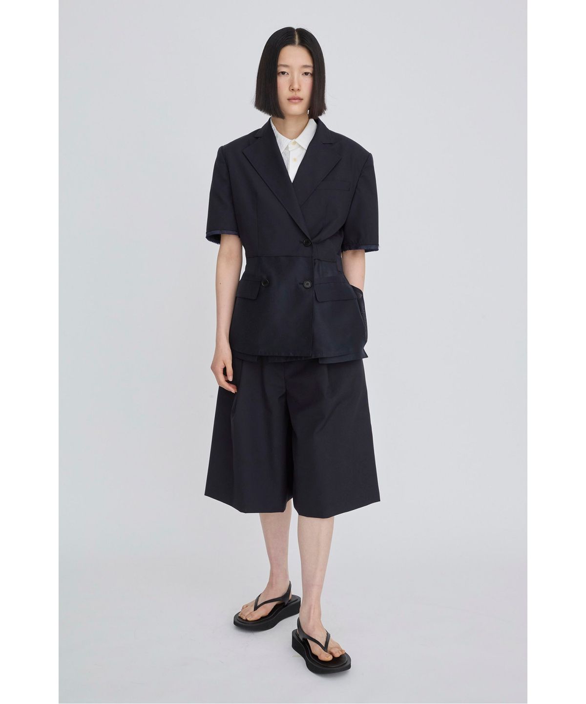 래코드(RECODE) Open-Back Half Jacket  RQJAM26507NYX