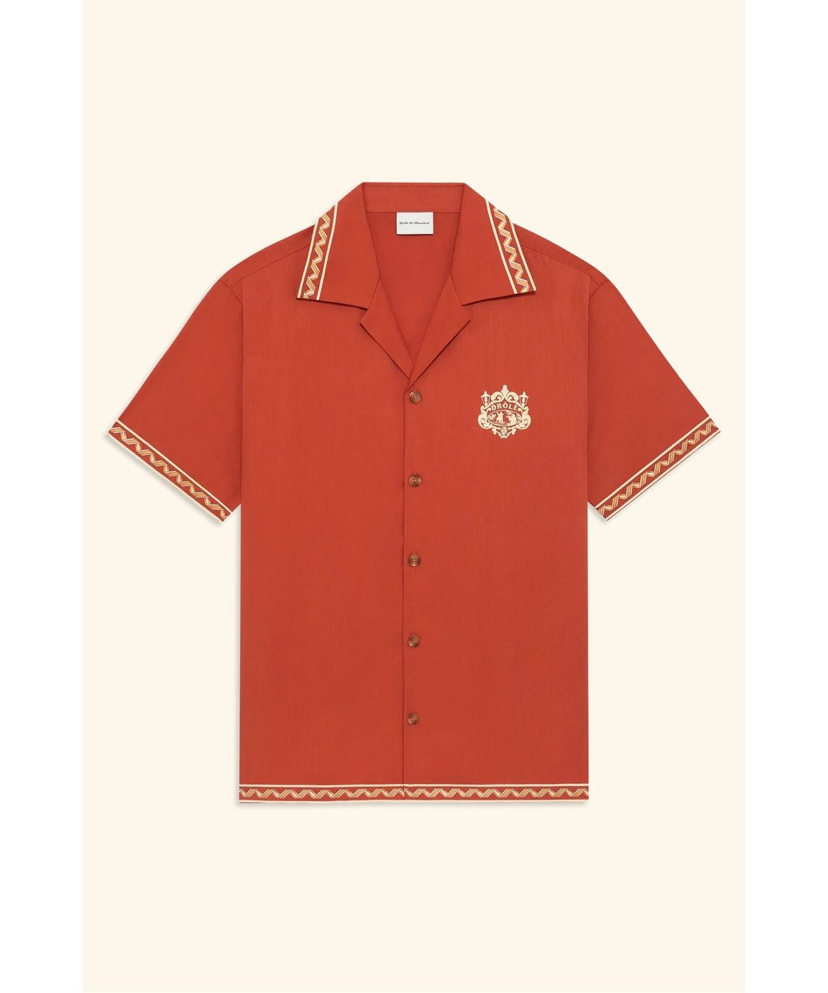 드롤드무슈(DROLE DE MONSIEUR) 댄서 자수 텐셀 셔츠 Chemise Brodee Danseurs D0SCM26210RED