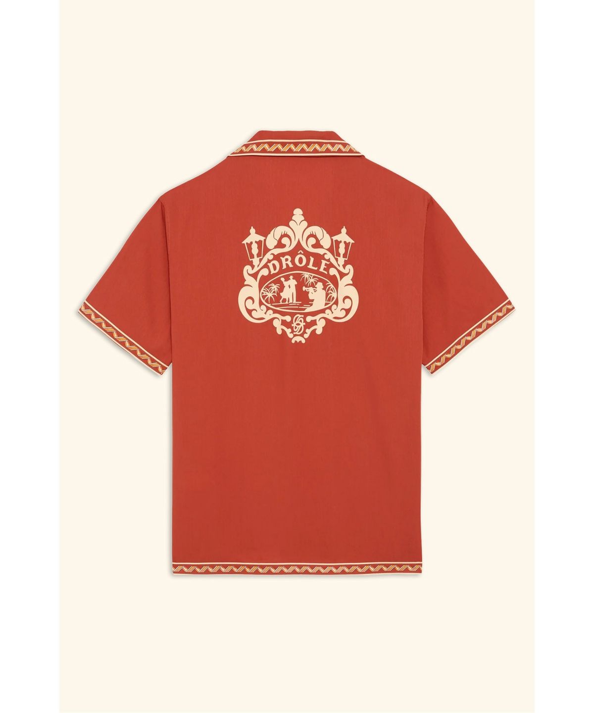 드롤드무슈(DROLE DE MONSIEUR) 댄서 자수 텐셀 셔츠 Chemise Brodee Danseurs D0SCM26210RED