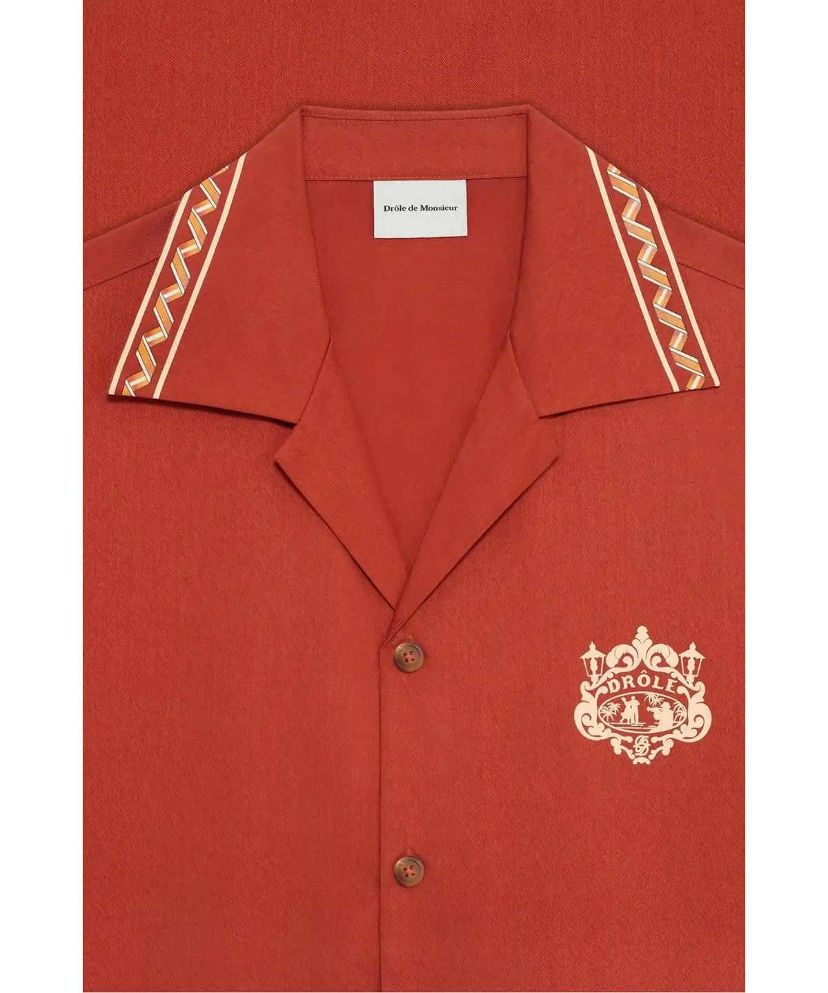드롤드무슈(DROLE DE MONSIEUR) 댄서 자수 텐셀 셔츠 Chemise Brodee Danseurs D0SCM26210RED