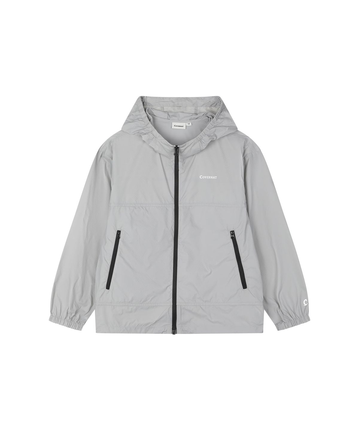 커버낫 키즈(COVERNAT KIDS) 워드마크 후드 바람막이 그레이 CK2602JK13GR