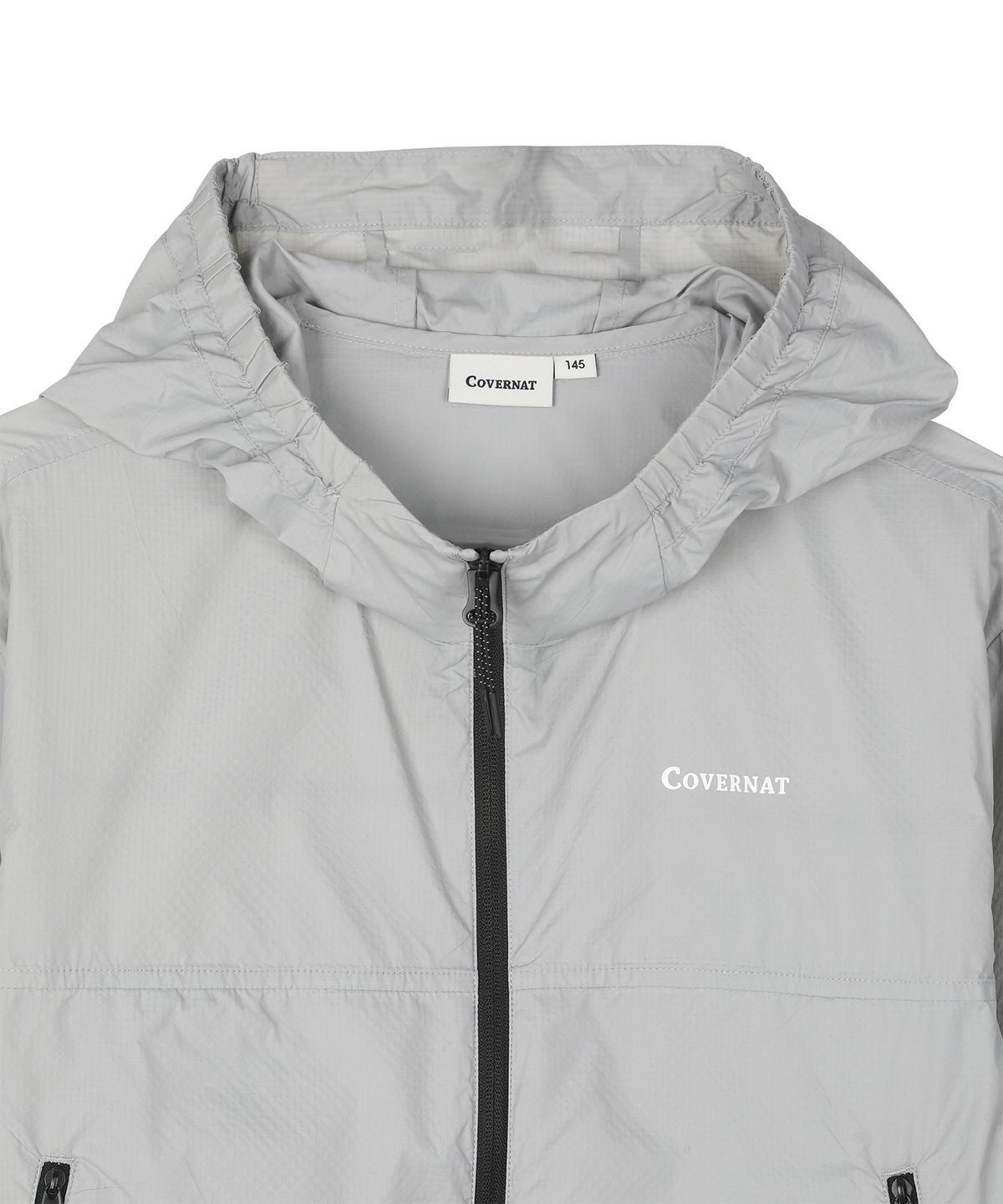 커버낫 키즈(COVERNAT KIDS) 워드마크 후드 바람막이 그레이 CK2602JK13GR