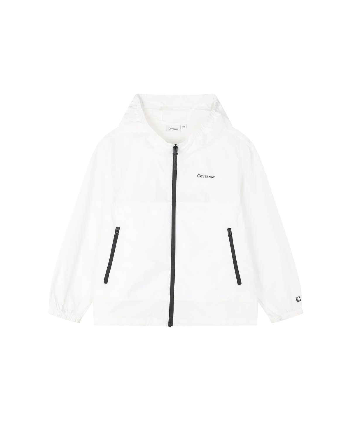 커버낫 키즈(COVERNAT KIDS) 워드마크 후드 바람막이 화이트 CK2602JK13WH