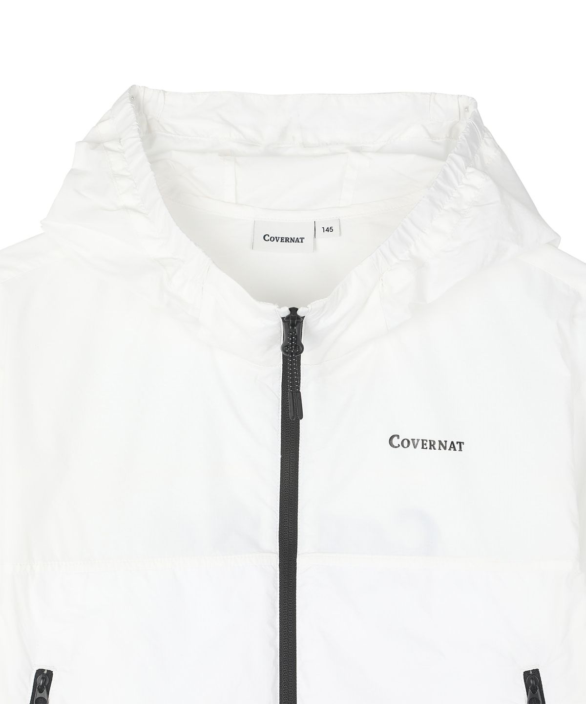 커버낫 키즈(COVERNAT KIDS) 워드마크 후드 바람막이 화이트 CK2602JK13WH