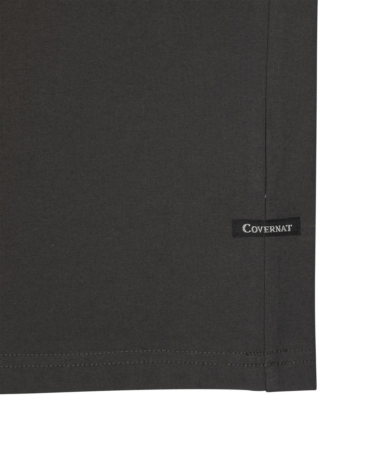 커버낫 키즈(COVERNAT KIDS) 아치로고 써머 바이브 링거 티셔츠 차콜 CK2602ST35CH