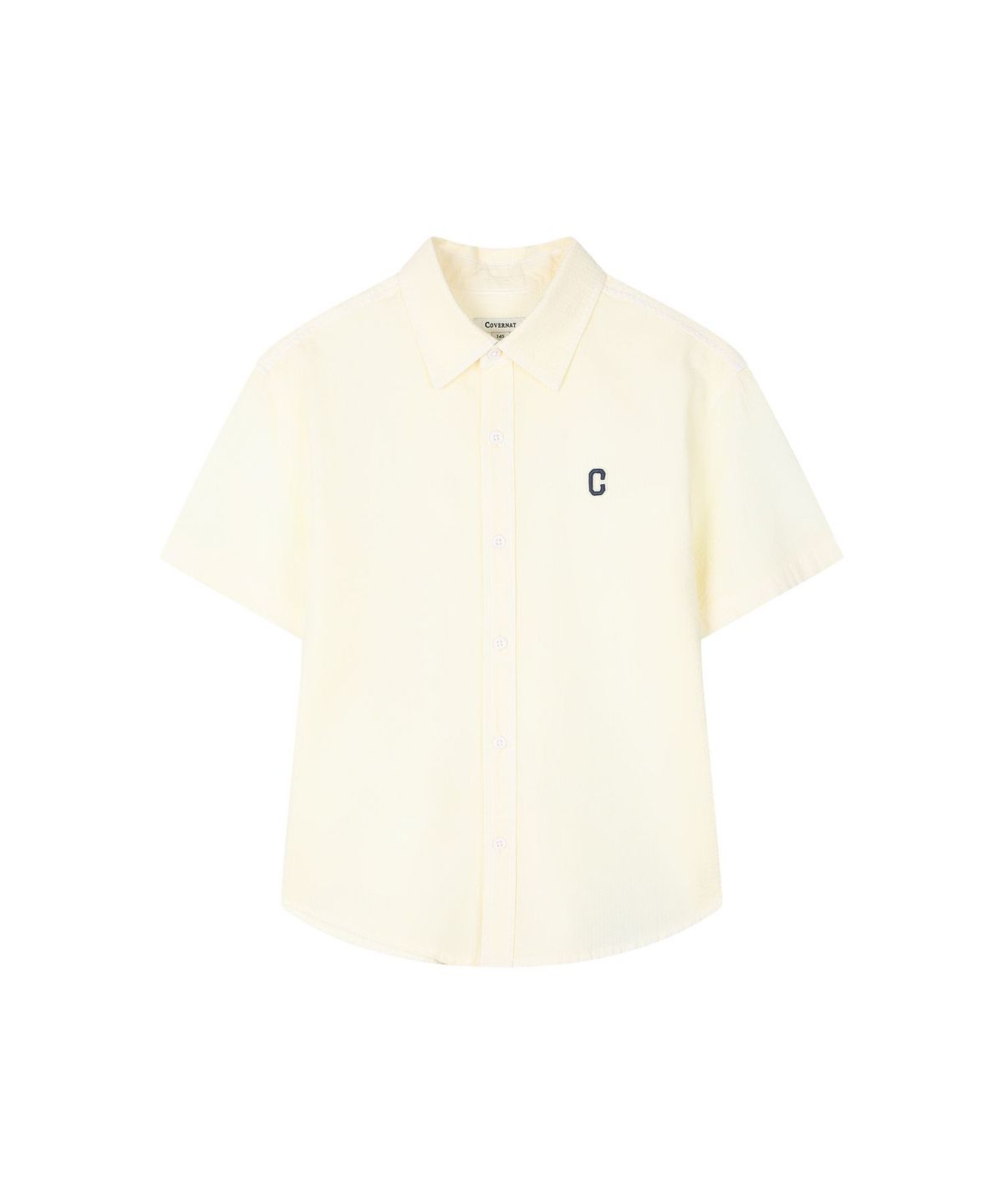 커버낫 키즈(COVERNAT KIDS) C로고 시어서커 셔츠 라이트 옐로우 CK2602SS45LY