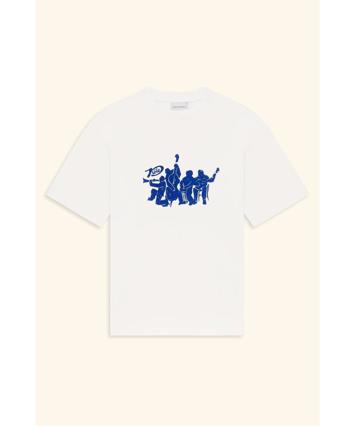 드롤드무슈(DROLE DE MONSIEUR) 뮤지션 그래픽 티셔츠 T-shirt Musiciens D0TCM26217WHM
