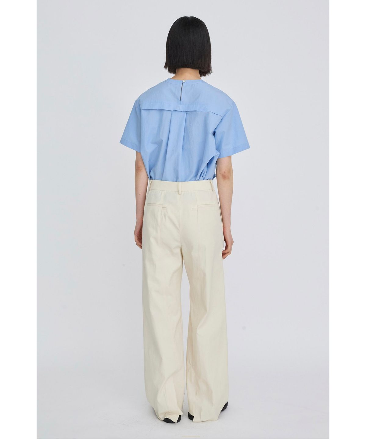 래코드(RECODE) Layered Waist Panel Detail Hem Pants RQPAS26525IVX