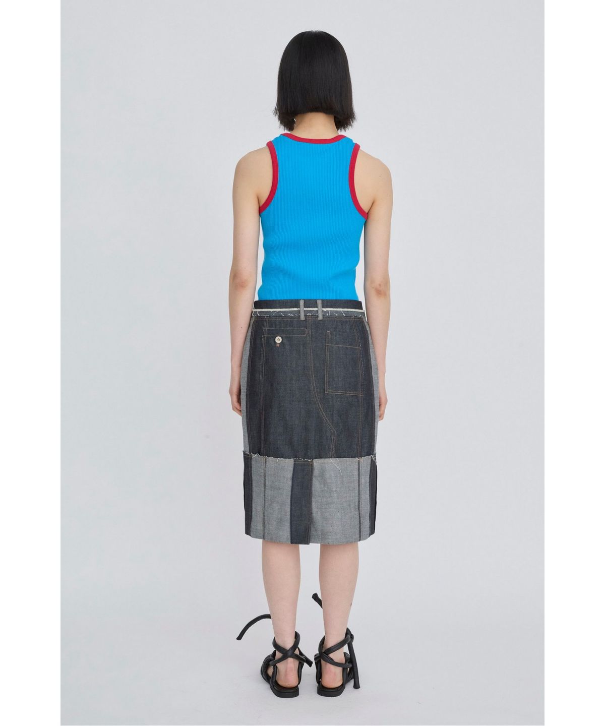 래코드(RECODE) Folded Denim Skirt RQKAS26553BUX