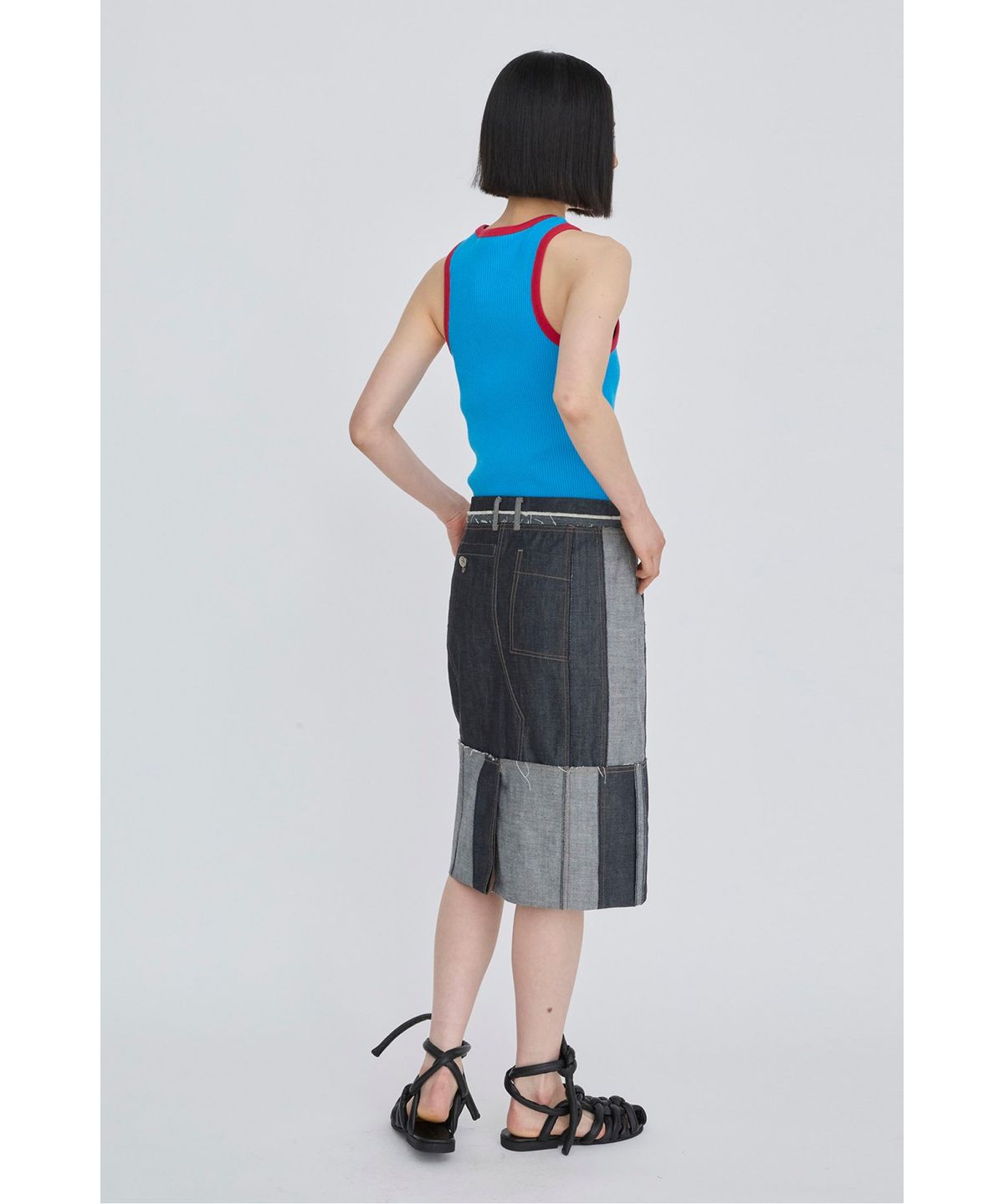 래코드(RECODE) Folded Denim Skirt RQKAS26553BUX