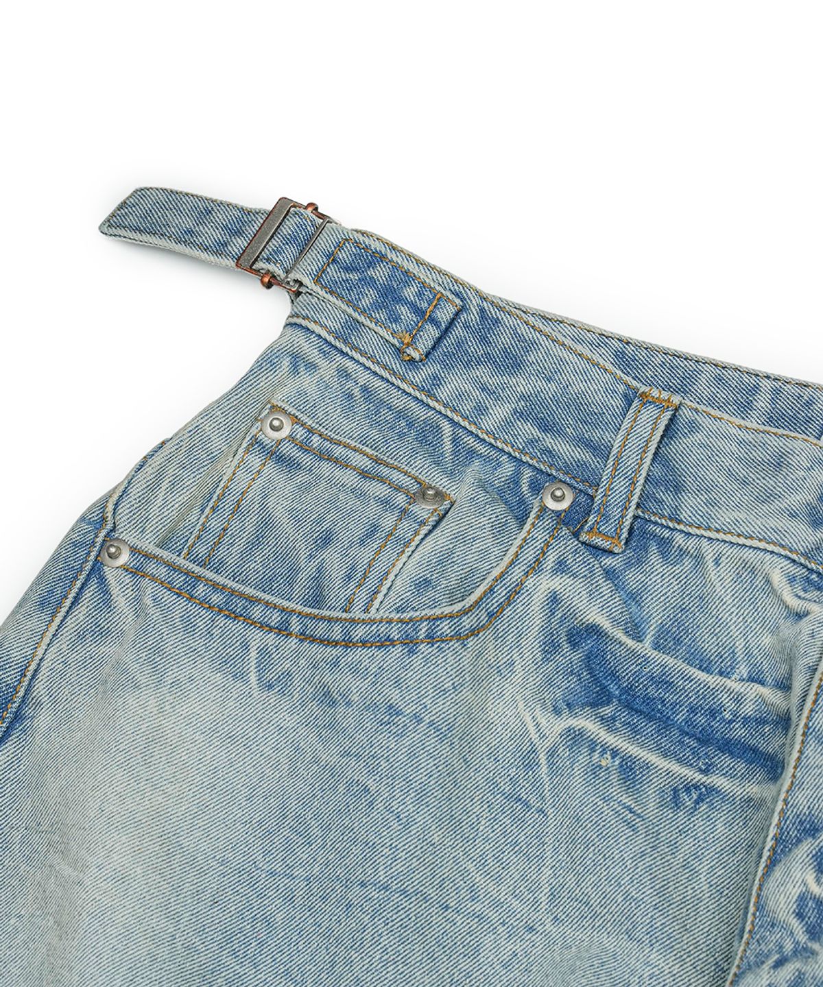 그레일즈(GRAILZ) CRINKLE WASHED DENIM PANTS [BLUE]