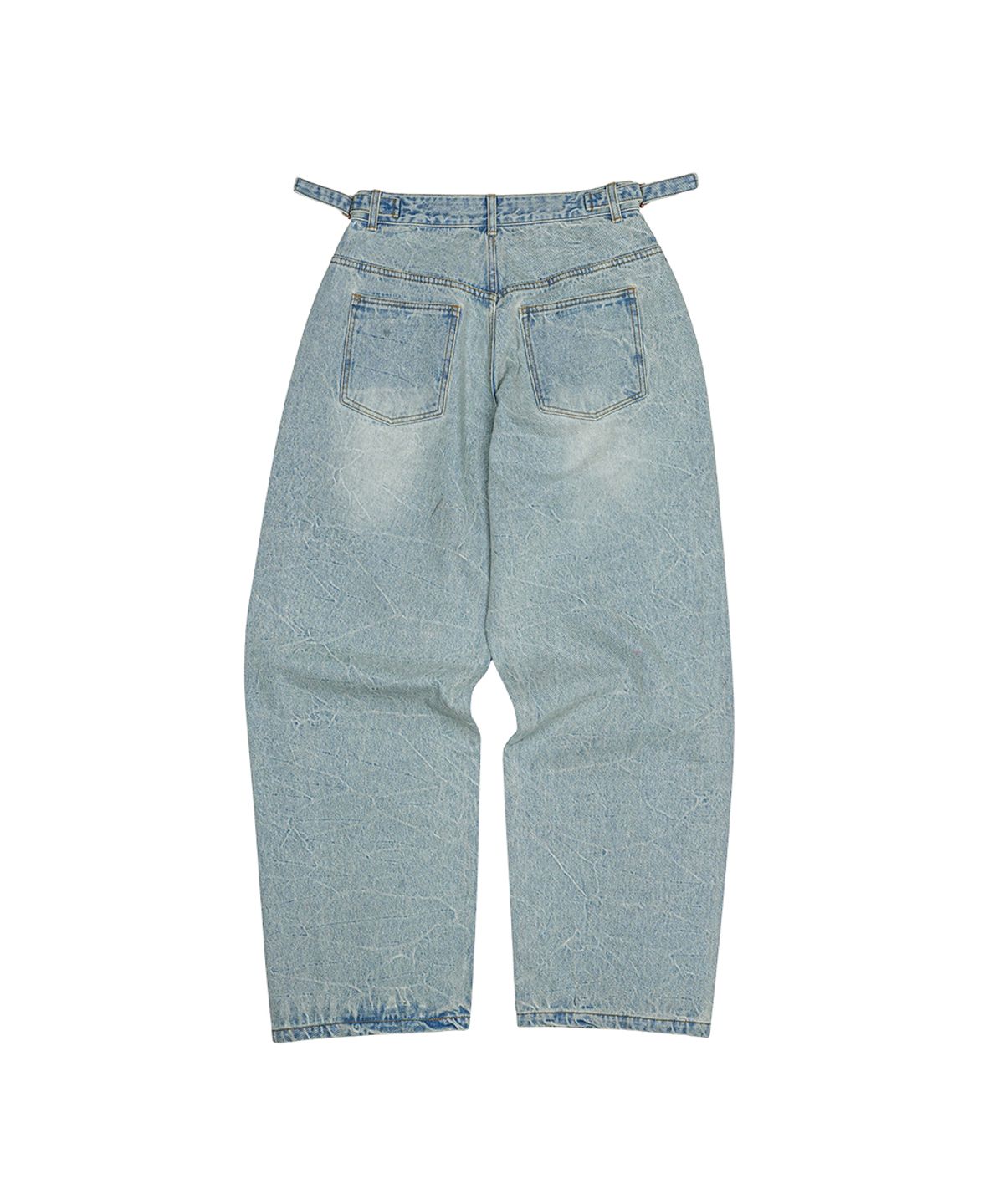 그레일즈(GRAILZ) CRINKLE WASHED DENIM PANTS [BLUE]