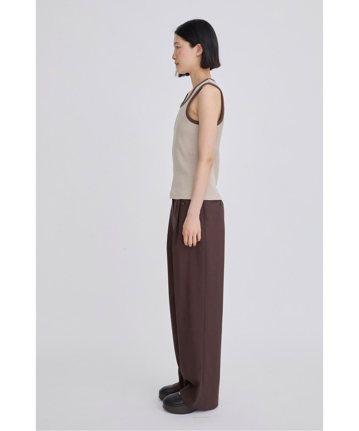 래코드(RECODE) Fitted Sleeveless Tank Top RQTAM26523BEX