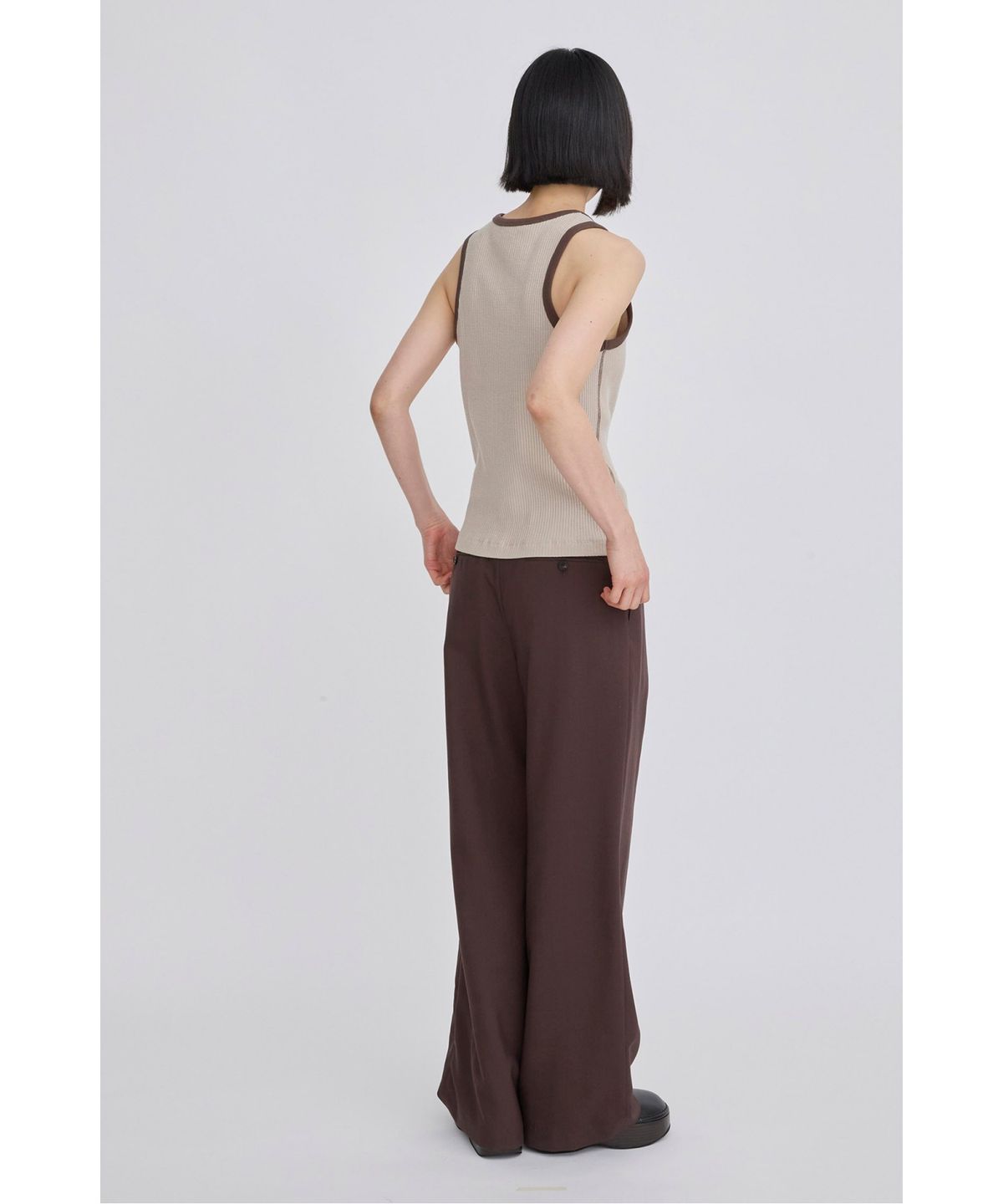 래코드(RECODE) Fitted Sleeveless Tank Top RQTAM26523BEX