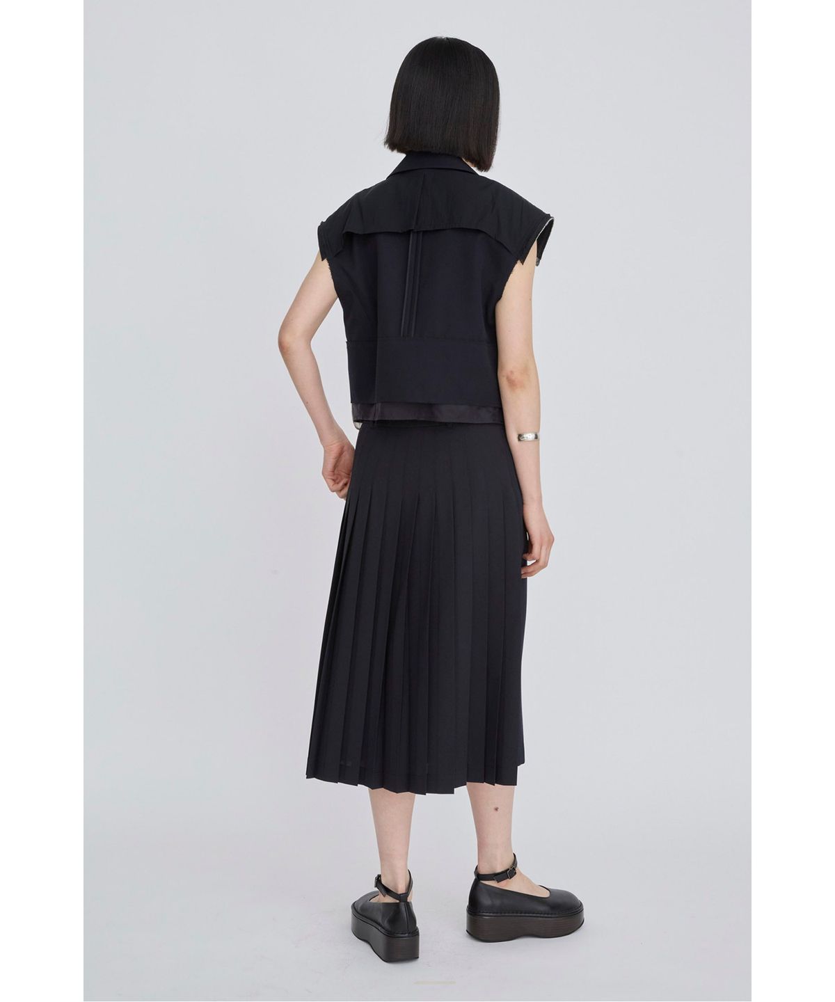 래코드(RECODE) Exposed Layer Cropped Vest RQVAM26509NYX