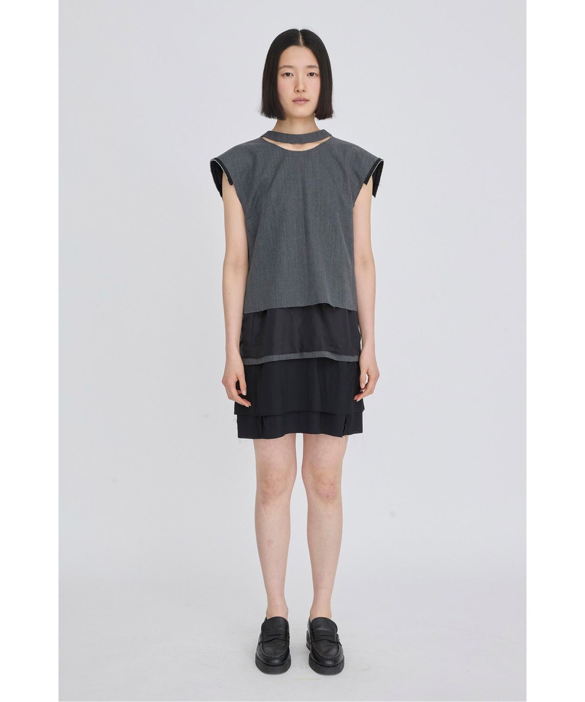 래코드(RECODE) Convertible Flip Jacket Dress RQDAS26540GYX