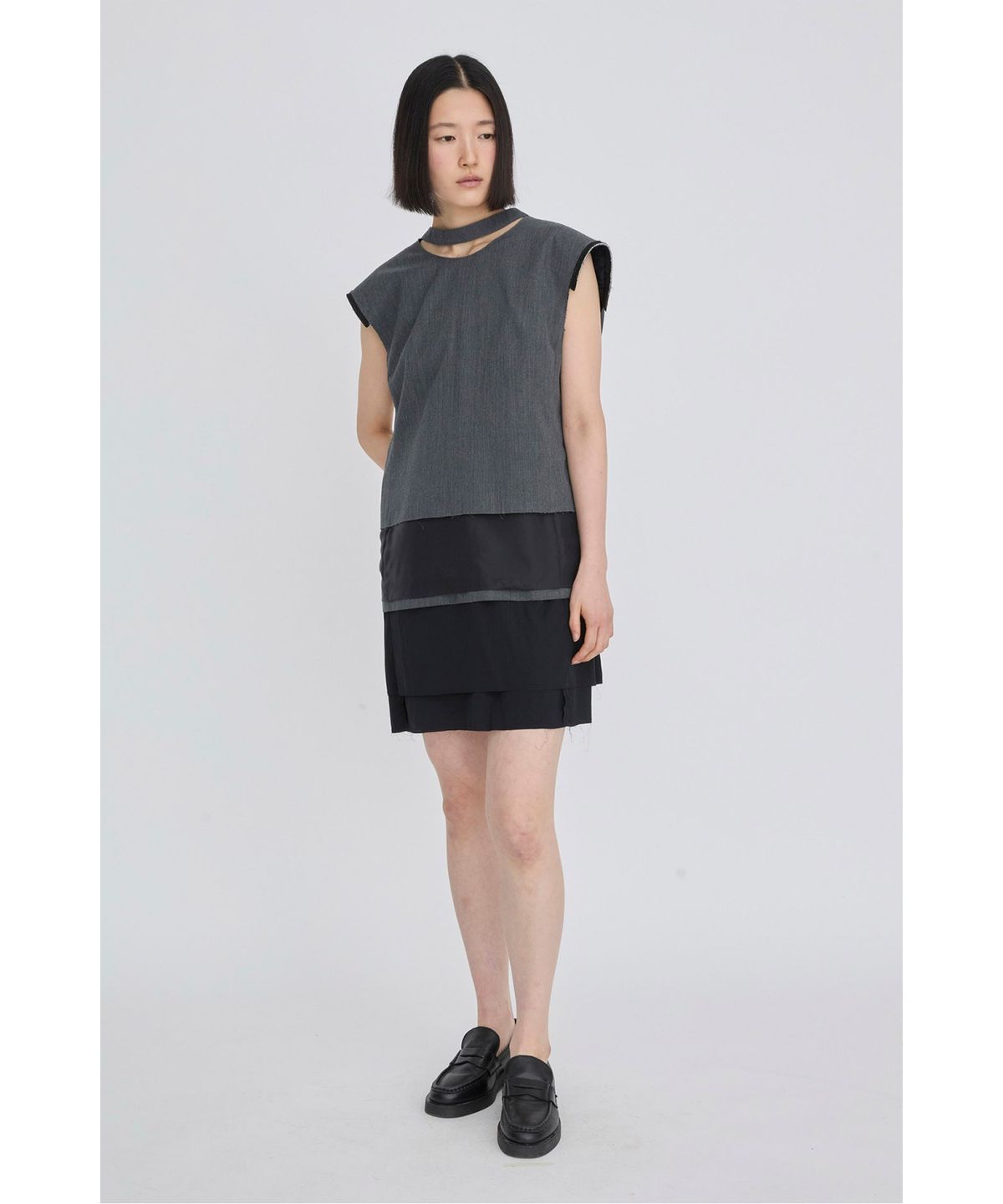 래코드(RECODE) Convertible Flip Jacket Dress RQDAS26540GYX